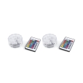 Set 2 faretti LED waterproof telecomando Ø 6,9x2,8 cm Virel Promozione