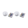 Set 2 faretti LED waterproof telecomando Ø 6,9x2,8 cm Virel Promozione