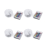 Set 4 faretti LED waterproof telecomando Ø6,9x2,8 cm Virel Promozione