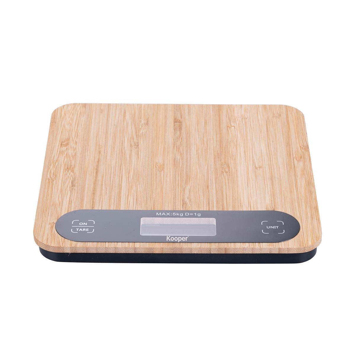 Bilancia da cucina digitale in bambù 20,5x20,5x2,75 cm Paxel Promozione