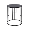 Ensemble de 2 tables basses rondes empilables en fer forgé noir Daram Offre
