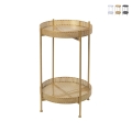 Table ronde en fer forgé pliable noir Kelto Promotion