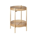Table pliante en fer à 2 étagères cannage de Vienne Murea Dimensions