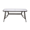 Tavolo da esterno rettangolare 90x150cm con piano in vetro Oshra Vendita