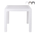 Table de jardin carré en plastique effet rotin 80x80 cm Varnu Promotion