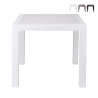 Table de jardin carré en plastique effet rotin 80x80 cm Varnu Promotion