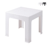 Table basse d'extérieur 43x43 cm en plastique effet rotin Zhorek Promotion
