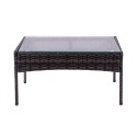 Salotto da giardino in rattan divano 2 poltrone tavolino piano vetro Rodi Catalogo