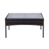 Salotto da giardino in rattan divano 2 poltrone tavolino piano vetro Rodi Catalogo