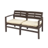 Salon de jardin extérieur canapé 2 fauteuils table basse effet bois Fij Prix