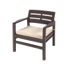 Salon de jardin extérieur canapé 2 fauteuils table basse effet bois Fij Achat