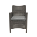 Salon de jardin canapé 2 places fauteuils table basse effet rattan Malaga Modèle