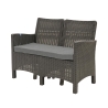 Salon de jardin canapé 2 places fauteuils table basse effet rattan Malaga Caractéristiques