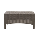 Salon de jardin canapé 2 places fauteuils table basse effet rattan Malaga Achat