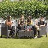 Salon de jardin canapé 2 places fauteuils table basse effet rattan Malaga Vente
