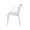 Sedia da esterno con braccioli design moderno impilabile Lamua Sconti