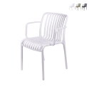 Chaise d'extérieur avec accoudoirs design moderne empilable Lamua Remises