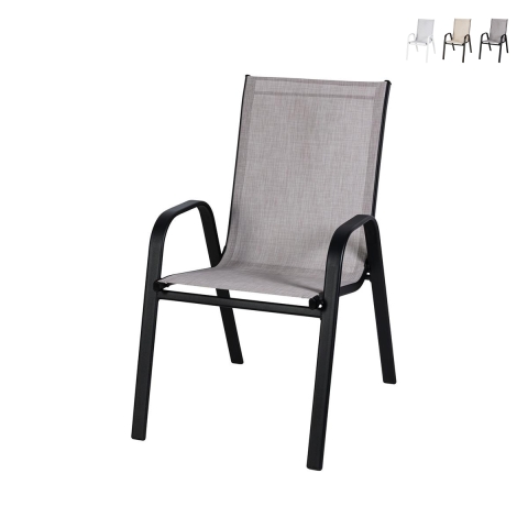 Sedia moderna da giardino esterno con braccioli Kirel Promozione