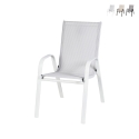 Sedia moderna da giardino esterno con braccioli Kirel Offerta