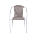 Chaise d'extérieur tressée avec accoudoirs structure en acier Tosai Vente