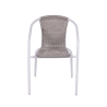 Chaise d'extérieur tressée avec accoudoirs structure en acier Tosai Vente