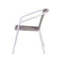 Chaise d'extérieur tressée avec accoudoirs structure en acier Tosai Offre