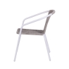 Chaise d'extérieur tressée avec accoudoirs structure en acier Tosai Offre