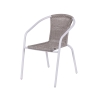 Chaise d'extérieur tressée avec accoudoirs structure en acier Tosai Promotion