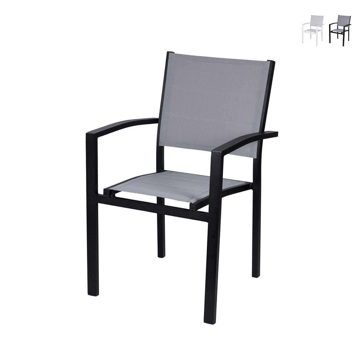 Chaise de jardin d'extérieur en aluminium avec accoudoirs Tropea Promotion Chaise de jardin d'extérieur en aluminium avec accoudoirs Tropea Promotion