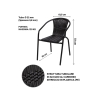 Sedia da esterno giardino con braccioli intrecciata nero Bravik Catalogo