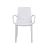 Chaise de jardin en polypropylène effet rotin avec accoudoirs Paros Réductions
