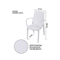 Chaise de jardin en polypropylène effet rotin avec accoudoirs Paros 
