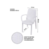 Chaise de jardin en polypropylène effet rotin avec accoudoirs Paros 