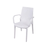 Sedia giardino in polipropilene effetto rattan con braccioli Paros Stock