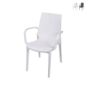 Chaise de jardin en polypropylène effet rotin avec accoudoirs Paros Promotion