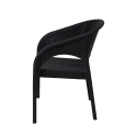 Chaise d'extérieur avec accoudoirs en polypropylène effet rotin Zanzibar Modèle
