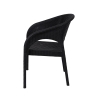 Chaise d'extérieur avec accoudoirs en polypropylène effet rotin Zanzibar Modèle