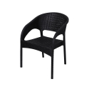 Chaise d'extérieur avec accoudoirs en polypropylène effet rotin Zanzibar Dimensions