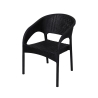 Chaise d'extérieur avec accoudoirs en polypropylène effet rotin Zanzibar Dimensions