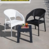 Chaise d'extérieur avec accoudoirs en polypropylène effet rotin Zanzibar Vente