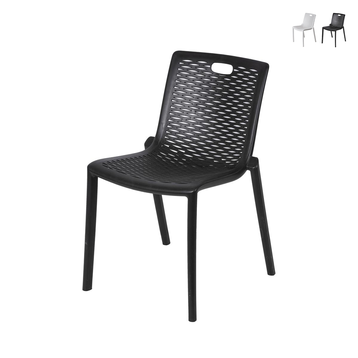 Sedia da esterno giardino in polipropilene design traforato Magic Promozione Sedia da esterno giardino in polipropilene design traforato Magic Promozione