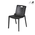 Sedia da esterno giardino in polipropilene design traforato Magic Promozione