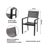 Sedia da esterno in alluminio con braccioli e doghe effetto legno Amalfi Stock