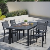 Aluminium-Gartenstuhl mit Armlehnen und Holzoptik-Latten Amalfi Katalog