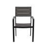 Chaise d'extérieur en aluminium avec accoudoirs et lattes effet bois Amalfi Offre