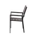 Chaise d'extérieur en aluminium avec accoudoirs et lattes effet bois Amalfi Remises