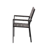 Chaise d'extérieur en aluminium avec accoudoirs et lattes effet bois Amalfi Remises