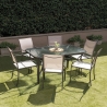 Gartenstuhl mit Armlehnen, modernes Design, stapelbar, Hawaii Verkauf