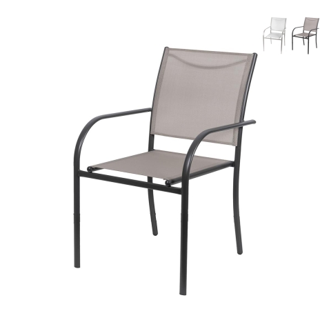 Gartenstuhl mit Armlehnen, modernes Design, stapelbar, Hawaii Aktion