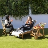 Chaise pliable intérieur/extérieur avec accoudoirs en bois d'acacia Bali Remises